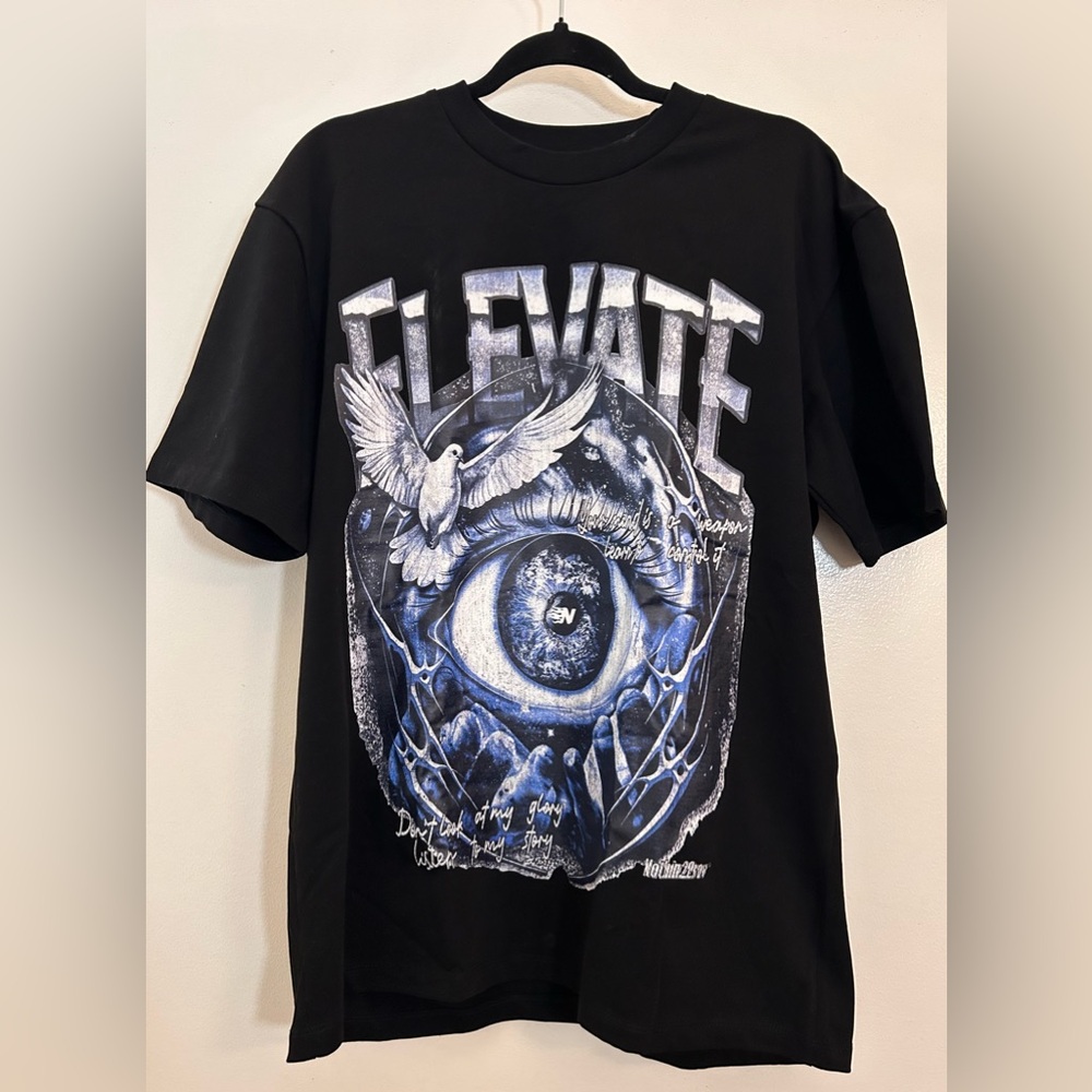 NOTHIN2PROV “ELEVATE” GRAPHIC TEE Oversized Double Sided T-Shirt Men’s Medium M